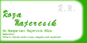 roza majercsik business card